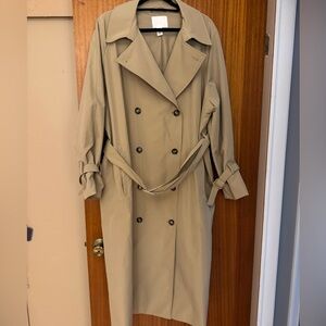 H&M Double Breasted Tan Trench Coat